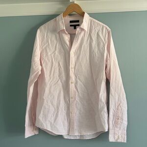 Banana Republic Light Pink look Linen Cotton Button Down Shirt